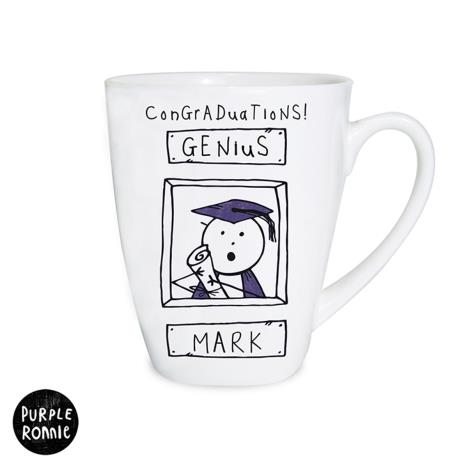 Personalised Purple Ronnie Graduation Latte Mug Extra Image 1